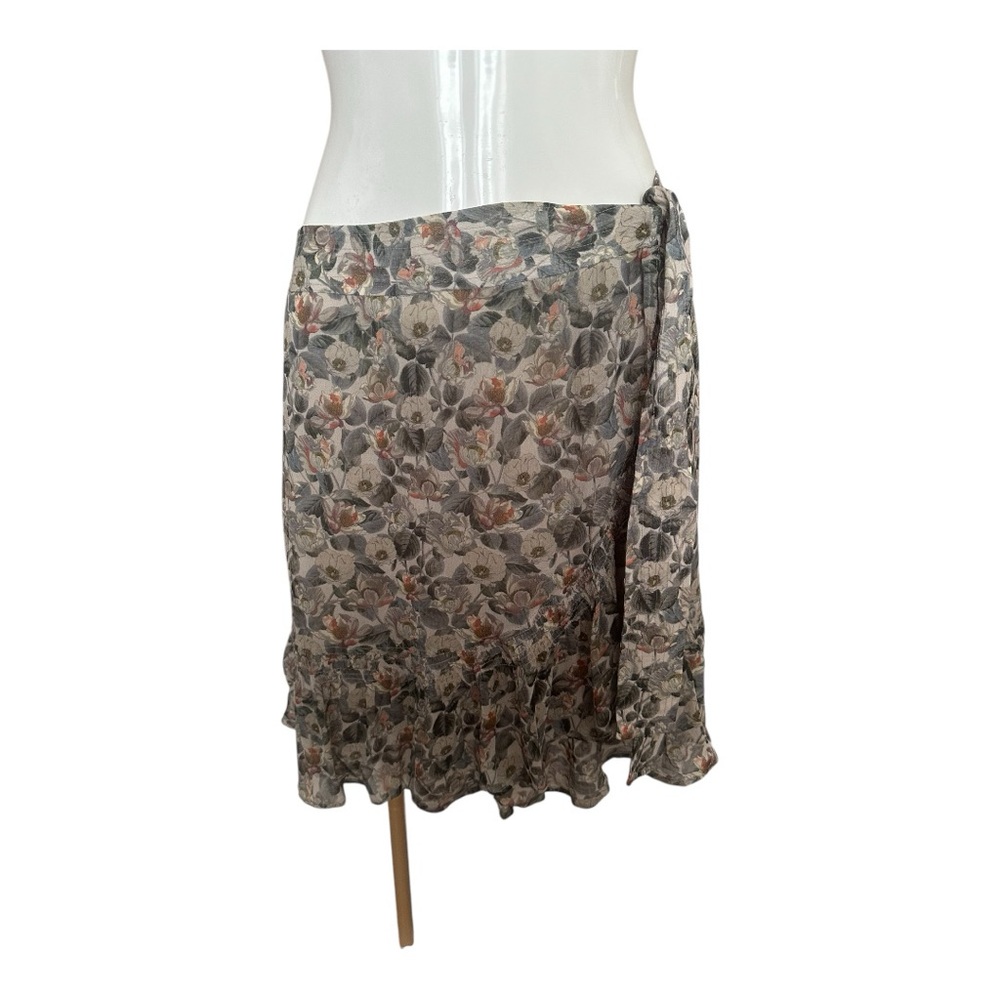 Floral Ruffle Mini Skirt - Olive Multi - Picture 10 of 10